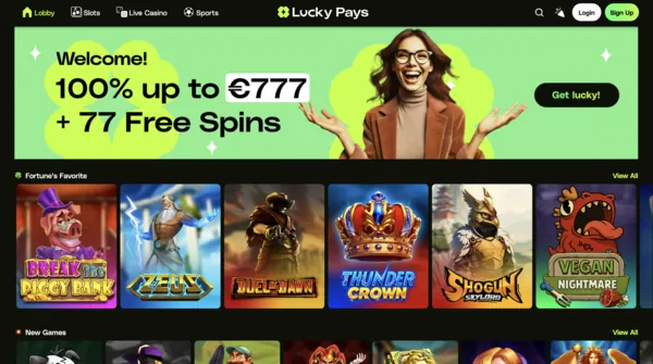 Lucky Pays Homepage